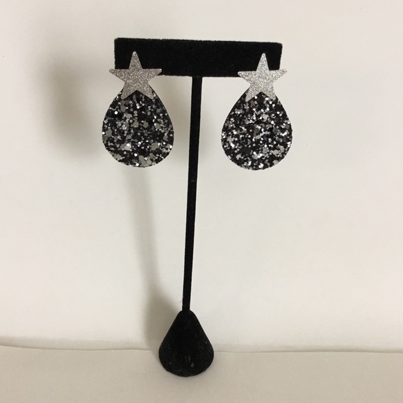 Star glitter earrings - Picture 3 of 4